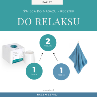 Zestaw do masażu RELAKS: świeca do masażu i ręcznik