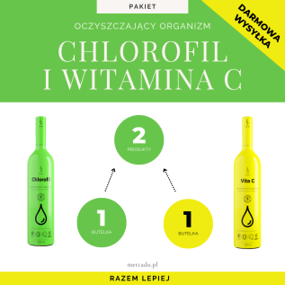 Zestaw Oczyszczający: Chlorofil i Witamina C do picia od DuoLife (750 ml + 750 ml)