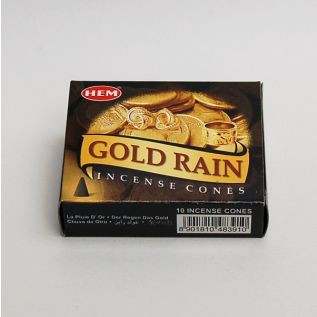 Gold Rain - kadzidło stożkowe 10 szt.