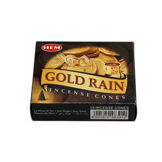 Gold Rain - kadzidło stożkowe 10 szt.