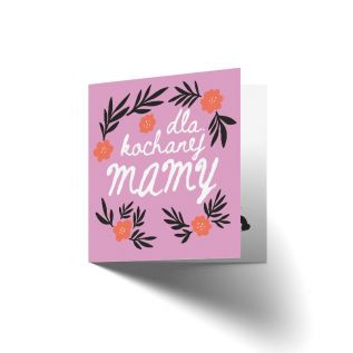 KARTKA dla mamy z życzeniami na Dzień Matki RÓŻOWA