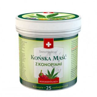 Końska Maść z Konopiami Rozgrzewająca SwissMedicus 500ml