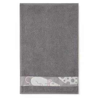 Ręcznik szary 30x50 cm wzór Oscar mysz od Zwoltex