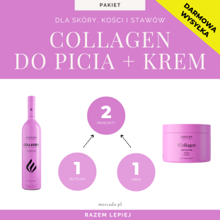 Zestaw: Kolagen do picia i krem kolagenowy do ciała (suplement + krem)