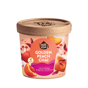 Golden Peach Chai - Czarna herbata liściasta z przyprawami i brzoskwinią 50g Brown House & Tea