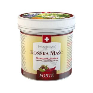 Szwajcarska rozgrzewająca Końska maść FORTE SwissMedicus 250 ml