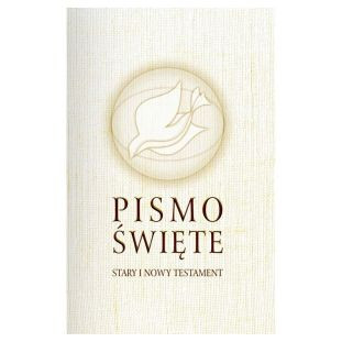 Pismo Święte Stary i Nowy Testament B6 - oprawa biała z obwolutą
